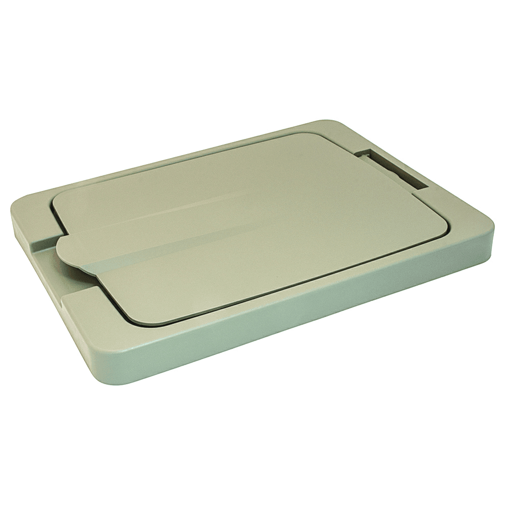 10-1/2" Pull Out Waste Bin Lid Only, Champagne Main - Image