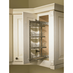 3" Spice Rack Shelf Tray Set, Chrome/Maple (2/Piece) Alt 3 - Image