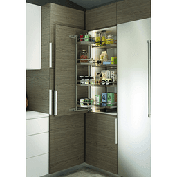 11-1/8" TANDEM Arena Style Door Shelf, Chrome/Anthracite (2/Piece) Main - Image