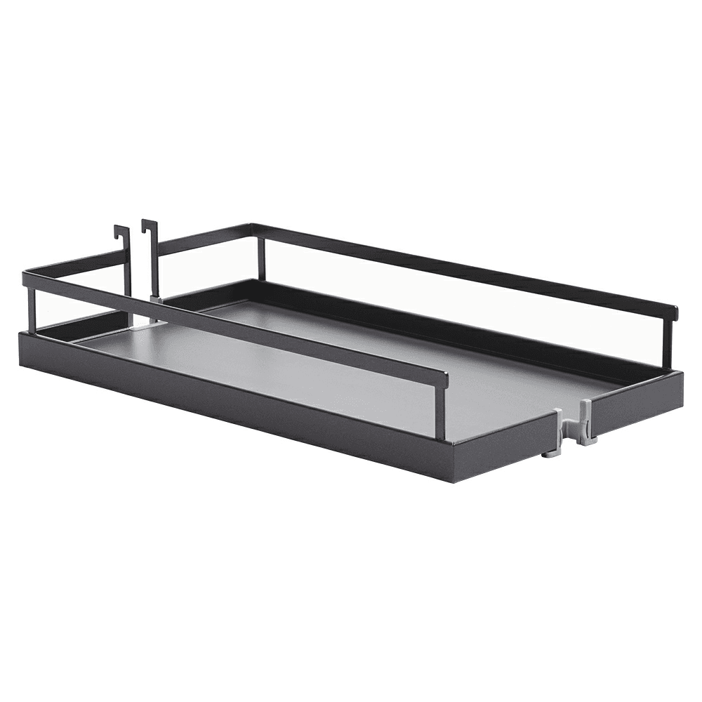16&quot; DISPENSA Base Cabinet Organizer Pull-Out with Soft-Close/Arena Plus Style Shelves/Rails, Anthracite, 20&quot; - 28&quot; Height Main - Image