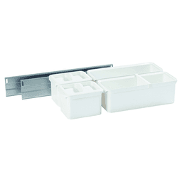 10&quot; DISPENSA YOUBOXX2 Base Cabinet Organizer Pull-Out/Arena Plus Shelf with Soft-Close, Chrome/White, 24&quot; - 32&quot; Height Main - Image