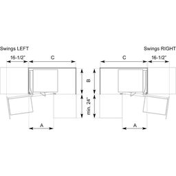 Left-Hand Magic Blind Corner Pull-Out with Soft-Close for 19-3/8" Cabinet Opening, Chrome/Maple Alt 3 - Image