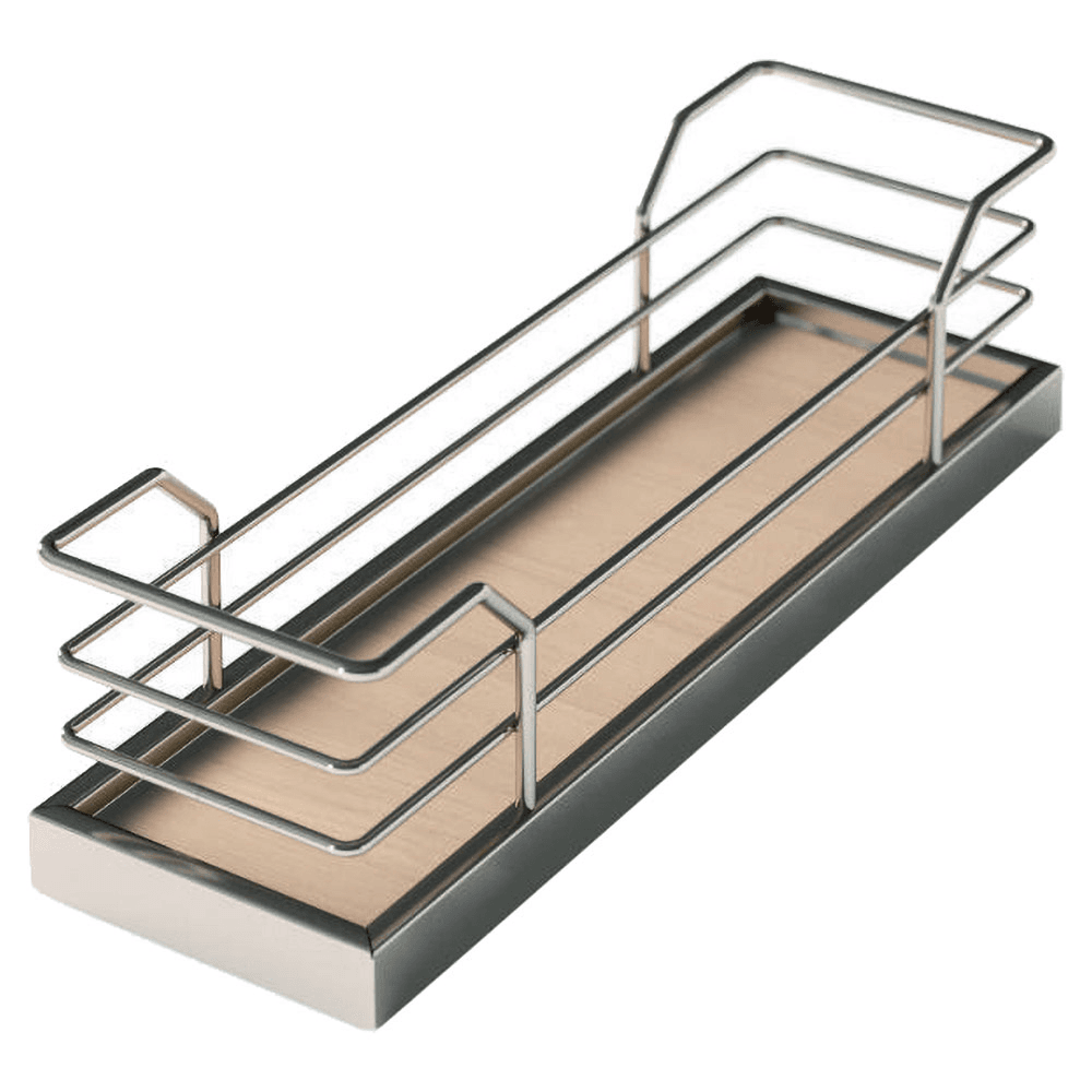 3&quot; 4-Tier Spice Rack Kit with Arena Plus Shelves/Pull-Out, Champagne/Maple Main - Image