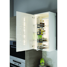 5&quot; 4-Tier Spice Rack Kit with Arena Plus Shelves/Pull-Out, Chrome/Anthracite Alt 1 - Image