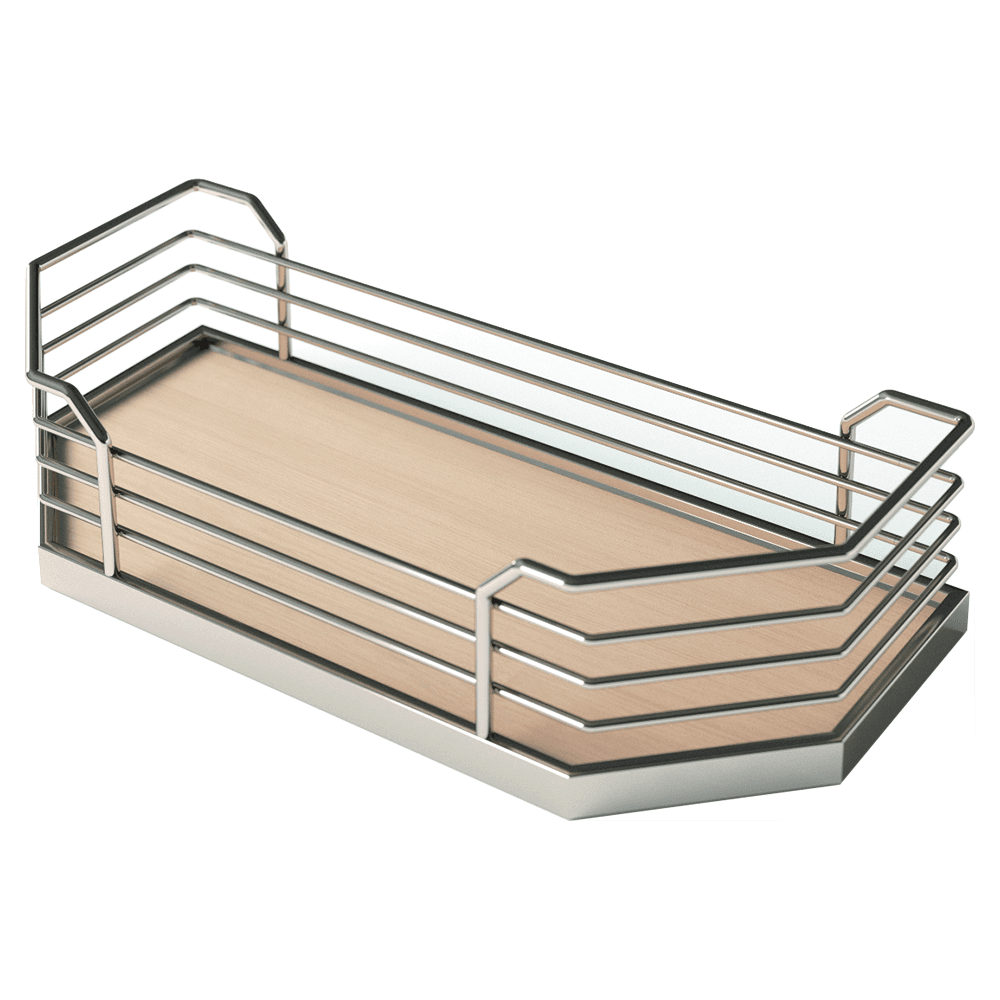 6-Shelf TANDEM Large Pantry Pull-Out Kit with Soft-Open/Soft-Close/Arena Plus Classic Shelves, Chrome/Maple Alt 1 - Image