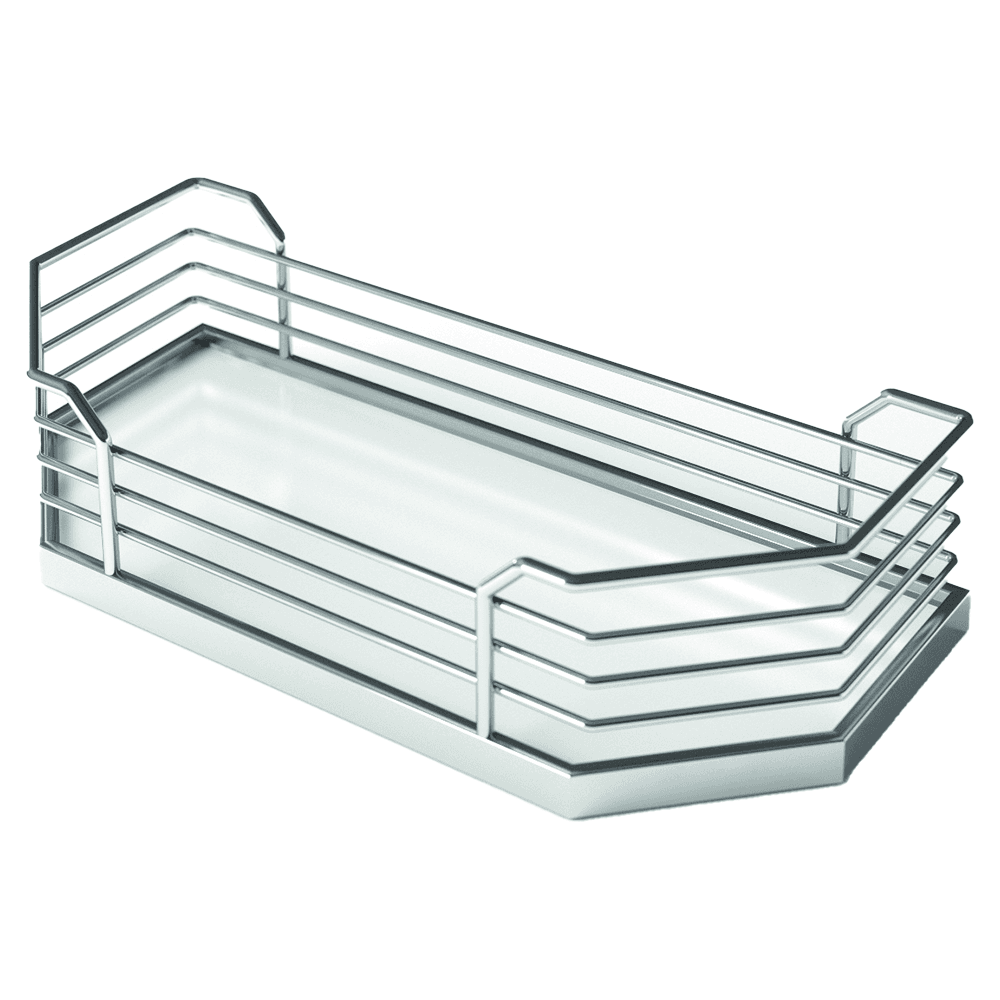 6-Shelf TANDEM Large Pantry Pull-Out Kit with Soft-Open/Soft-Close/Arena Plus Classic Shelves, Chrome/White Alt 1 - Image