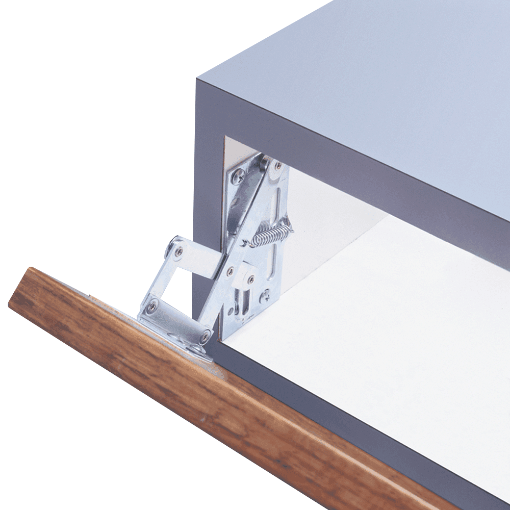 2-7/8" Nickel-Plated Spring Loaded Scissor Hinge with Self-Closing - Alt Image 1