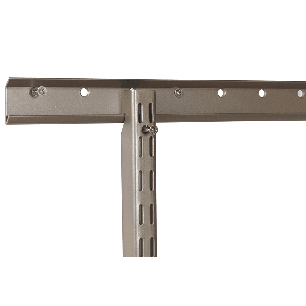 Champagne nickel finished steel pilaster standard for Closet Culture system by Knape And Vogt