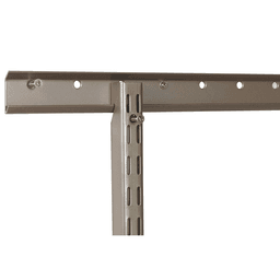 Champagne nickel finished steel pilaster standard for Closet Culture system by Knape And Vogt