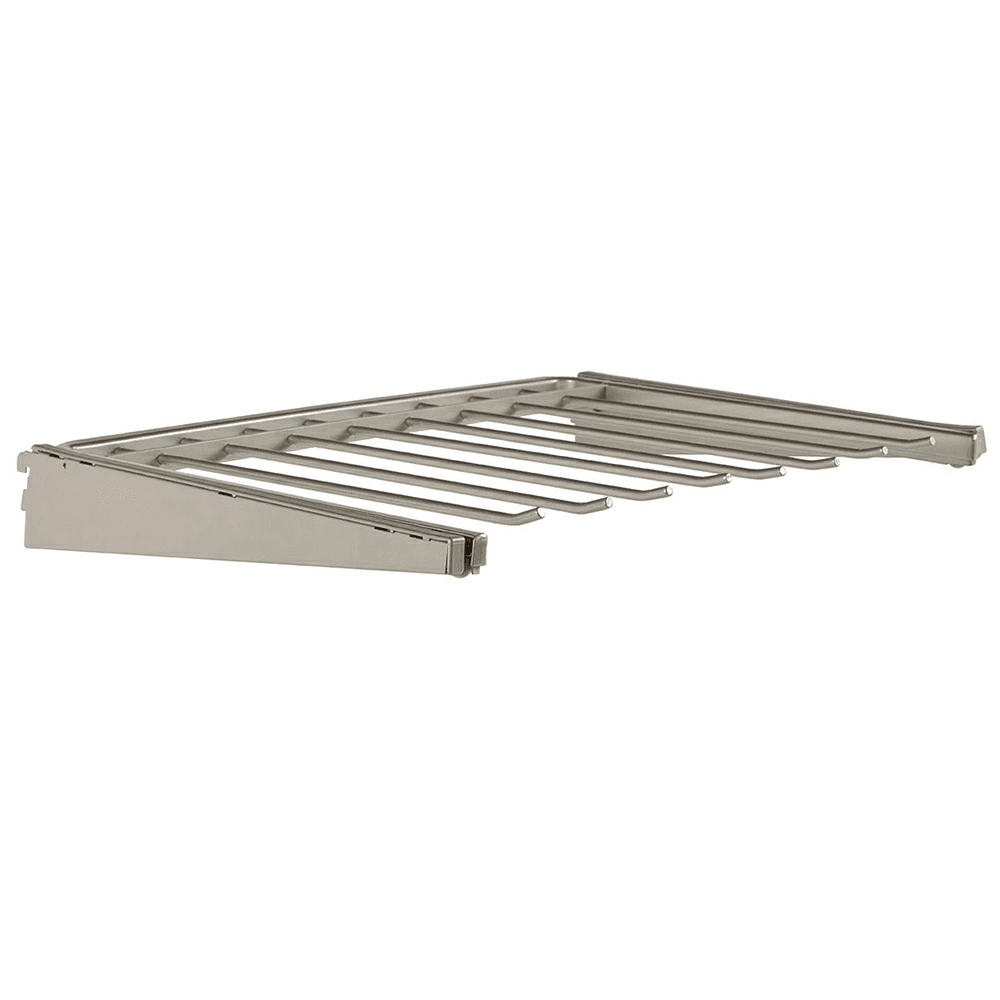 Pants rack with roller slides and two brackets for easy installation