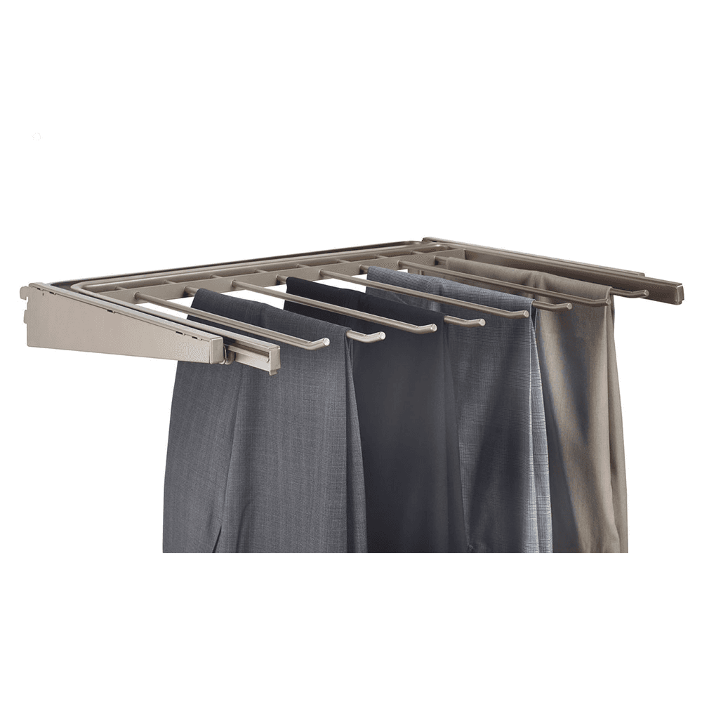 Sturdy steel construction with angled design to keep pants organized and accessible