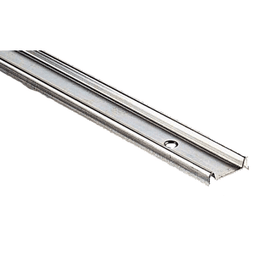 144" Double Lower Track for 1/4" Thick Glass Door Installation