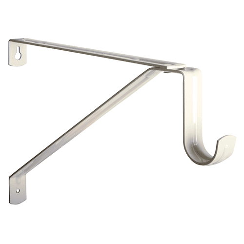 Knape And Vogt 12" Long Adjustable Shelf Support - Bright White Finish - Image 1