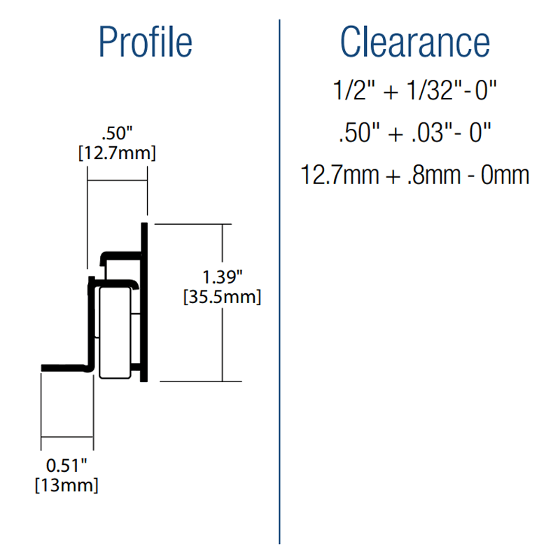 1805 Euro Drawer Slide with 75lb Capacity - Side-Mount