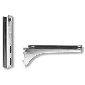 Knape And Vogt 12" Heavy-Duty Anochrome Finish Shelf Bracket - Front View