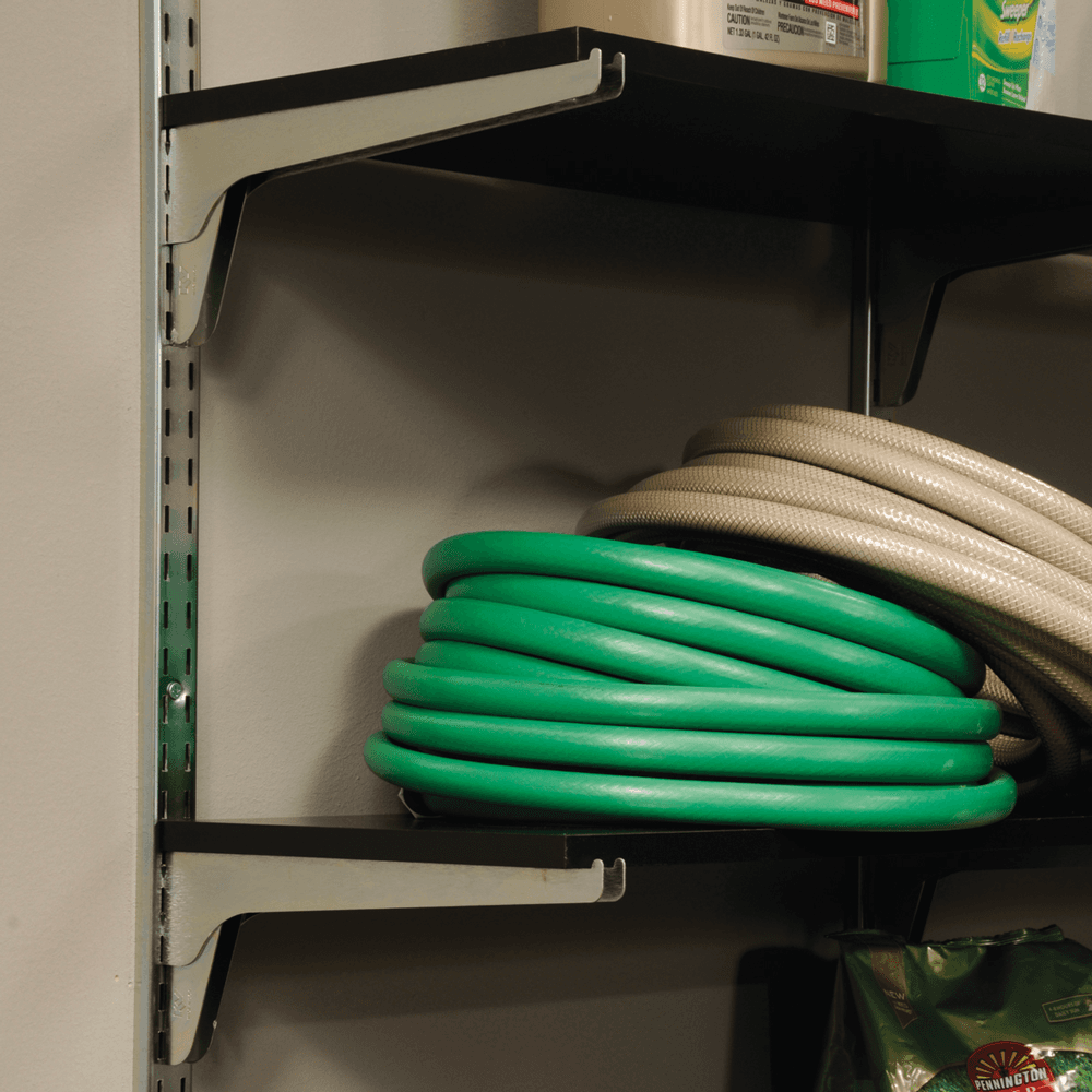 KV185 Double Slot Shelf Bracket - Heavy-Duty - Anochrome Finish - Garage Application 1