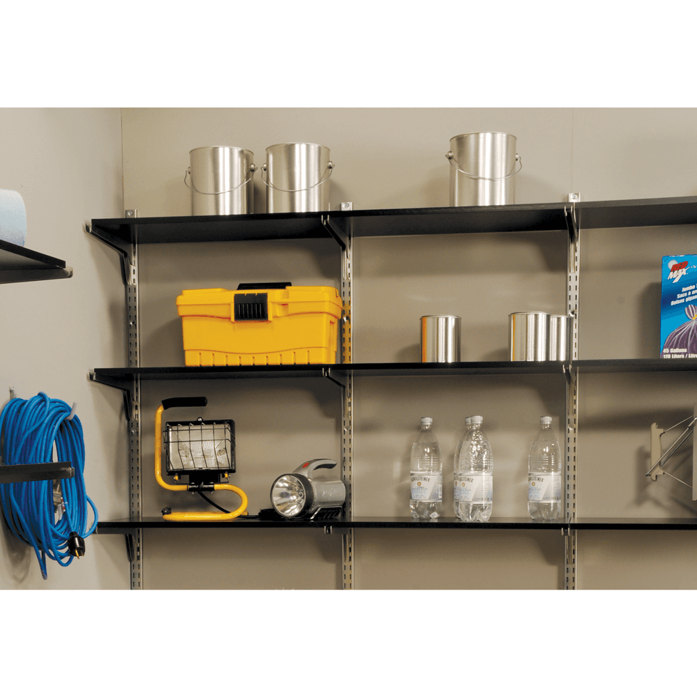 KV185 Double Slot Shelf Bracket - Heavy-Duty - Anochrome Finish - Garage Application 3