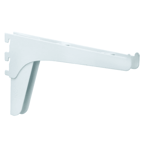Knape And Vogt 12" KV185 Heavy-Duty Double Slot Shelf Bracket in White Finish
