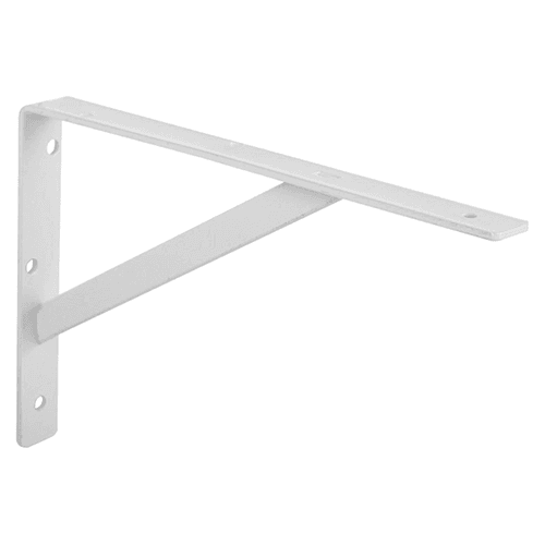 Knape And Vogt 300mm Ultimate L-Bracket, Epoxy White Finish - Front View