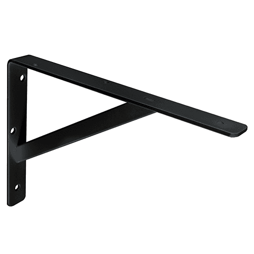 550mm Ultimate L-Bracket in Epoxy Black Finish by Knape And Vogt