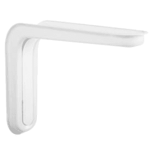 10 Inch Knape And Vogt Slim-Line L-Shelf Bracket - White Finish