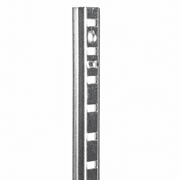 High-strength steel 18" surface-mount pilaster standard with bright zinc finish.