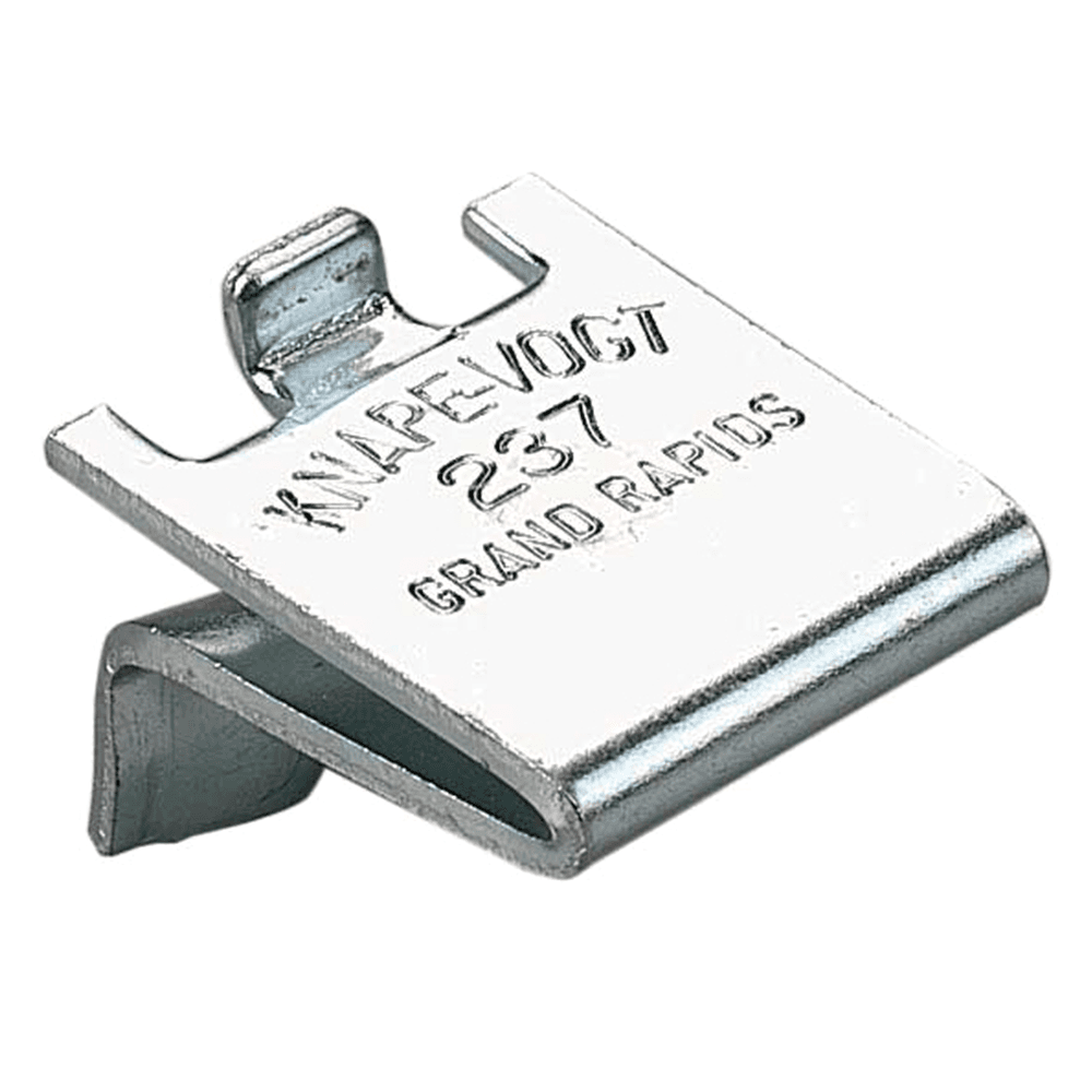 13/16" KV237 Steel Shelf Support Clip in Zinc Finish for KV233 Pilasters