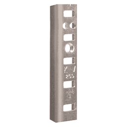 30" KV255 Heavy-Duty Aluminum Pilaster Standard, Natural Aluminum Finish 100/Box - Image 1