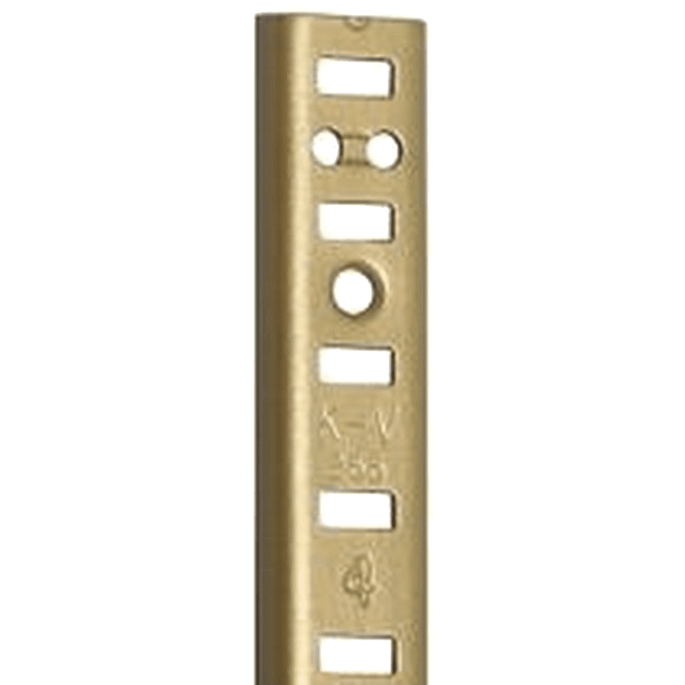 24" KV255 Heavy-Duty Aluminum Pilaster Standard, Brass Look Finish 50/Box - Knape And Vogt - Image 1