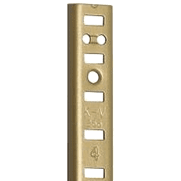 24" KV255 Heavy-Duty Aluminum Pilaster Standard, Brass Look Finish 50/Box - Knape And Vogt - Image 1
