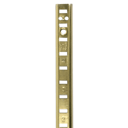 96" KV255 Heavy-Duty Aluminum Pilaster Standard, Brass Look Finish 50/Box - Image 1