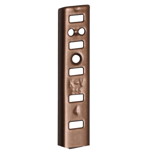 KV255 Heavy-Duty Aluminum Pilaster Standard - Walnut Finish - 100/Box - Knape And Vogt