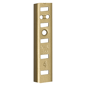 24" KV255 Heavy-Duty Steel Pilaster Standard in Brass Look Finish - Knape And Vogt