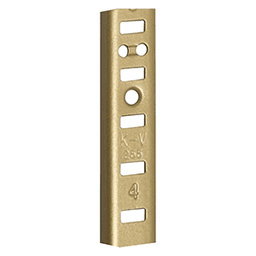 24" KV255 Heavy-Duty Steel Pilaster Standard in Brass Look Finish - Knape And Vogt