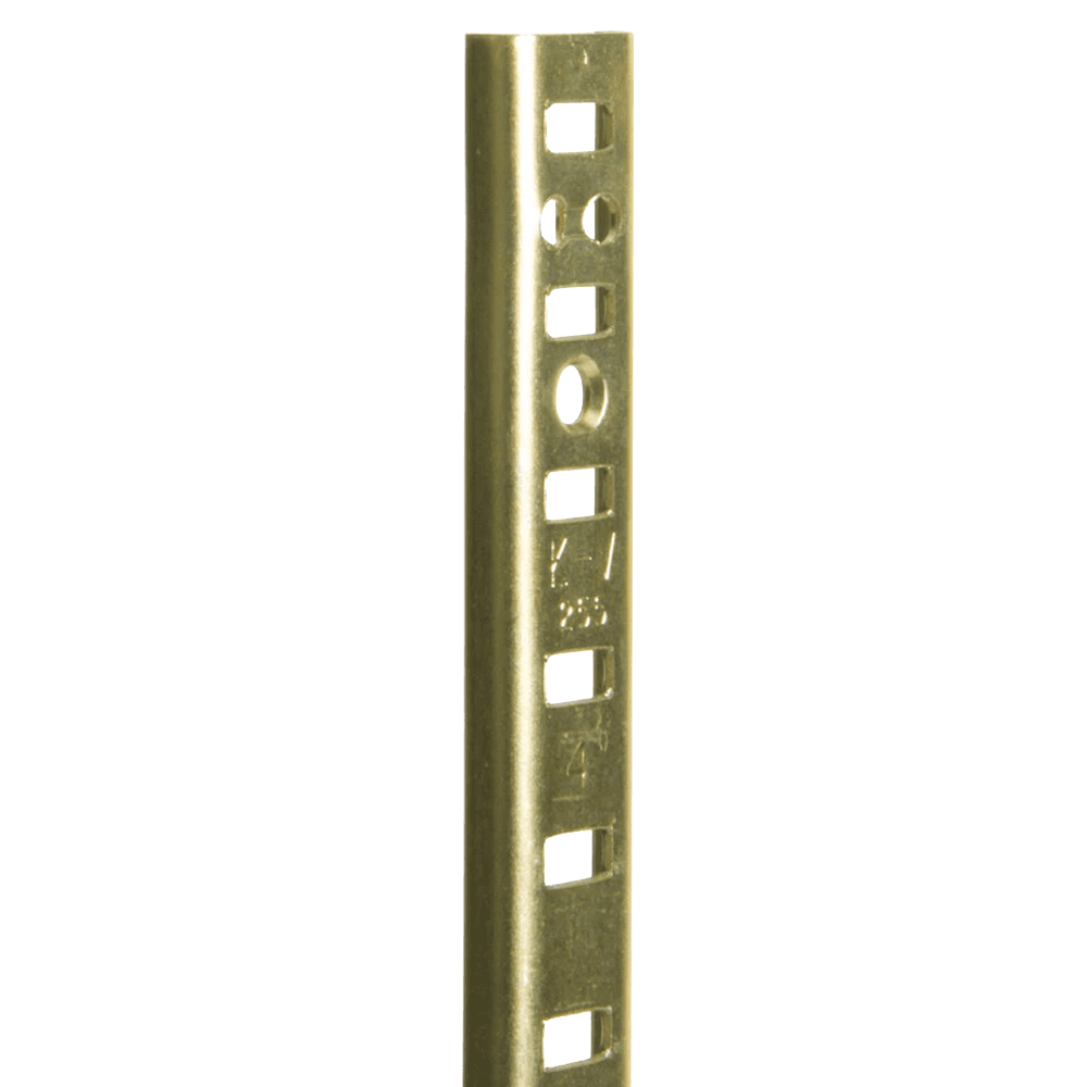 72" KV255 Heavy-Duty Steel Pilaster Standard in Brass Look Finish - Knape And Vogt