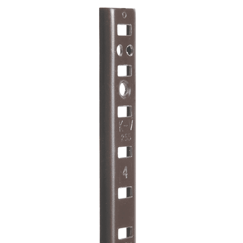 Adjustable Pilaster Standard in Brown Finish - 96" - For Built-in Shelving and Bookcase - 50/Box