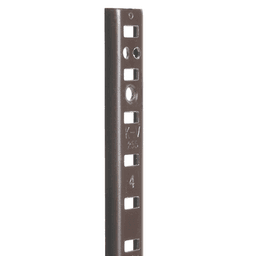 KV255 Heavy-Duty Steel Pilaster Standard, Brown Finish 50/Box for Built-in Shelving and Bookcase Applications