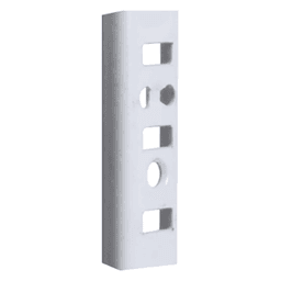 Knape And Vogt 24 Inch Heavy-Duty Steel Pilaster Standard - White Finish - 100 Box