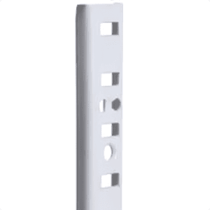 Knape And Vogt 84" KV255 Heavy-Duty Steel Pilaster Standard, White Finish 100/Box - Image 1