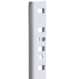 Knape And Vogt 84" KV255 Heavy-Duty Steel Pilaster Standard, White Finish 100/Box - Image 1