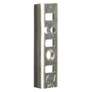 12-inch long pilaster with numbered slots for easy clip insertion