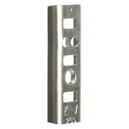 12-inch long pilaster with numbered slots for easy clip insertion