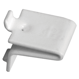 3/4" KV256 Steel Shelf Support Clip, White Finish
