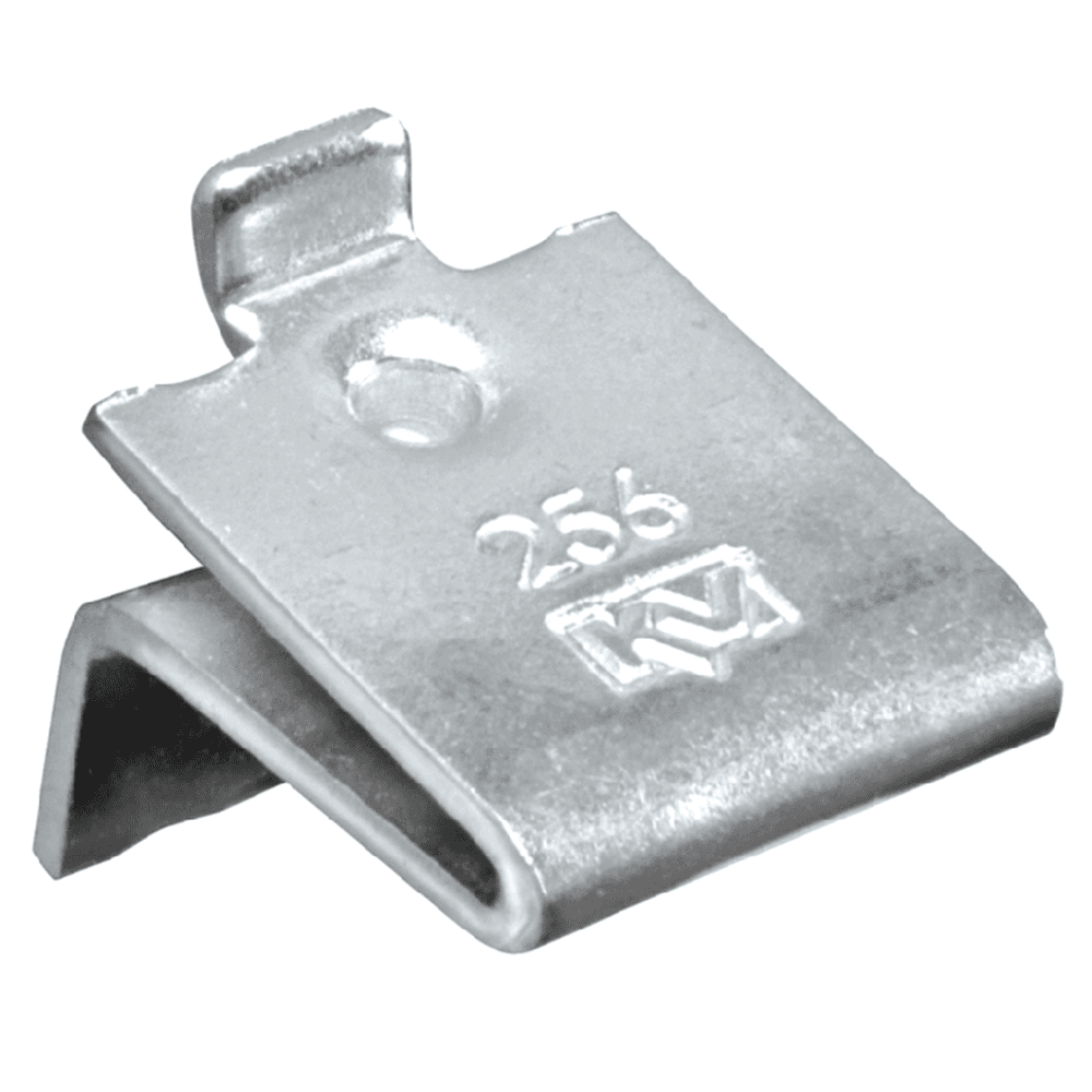 KV256 Steel Shelf Support Clip in Zinc Finish Polybag for KV255 and KV233 Pilaster Systems by Knape and Vogt