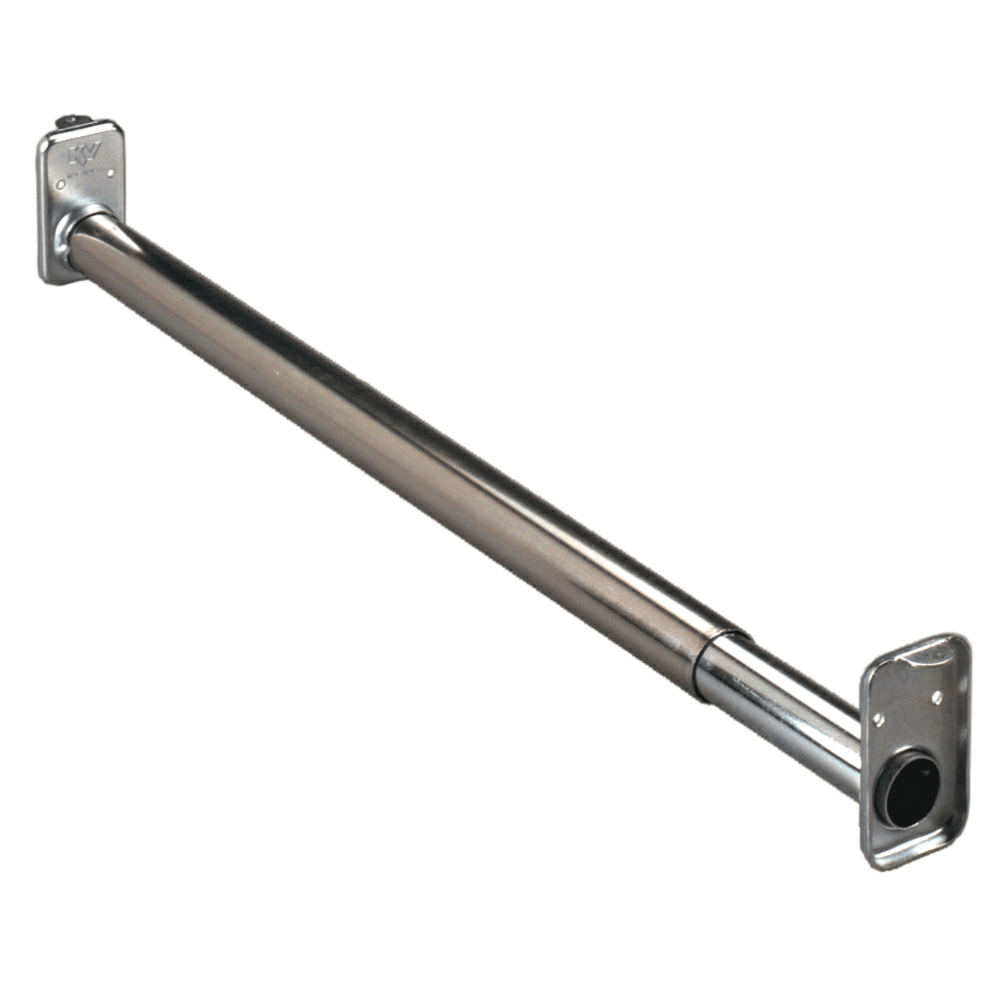 Adjustable 30-48" Zinc Finish Closet Rod for Home and Commercial Use from Knape And Vogt