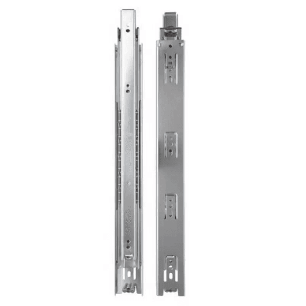 Knape And Vogt 4205 Drawer Slide with 90lb Capacity, 1" Overtravel Extension, Zinc, 20" Telescopic Movement on Ball Bearings