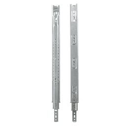 Knape And Vogt 4400 Drawer Slide with 65lb Capacity, Full Extension, Side-Mount, Zinc, 10 - Image of Drawer Slide Installed in Cabinet with Smooth Movement