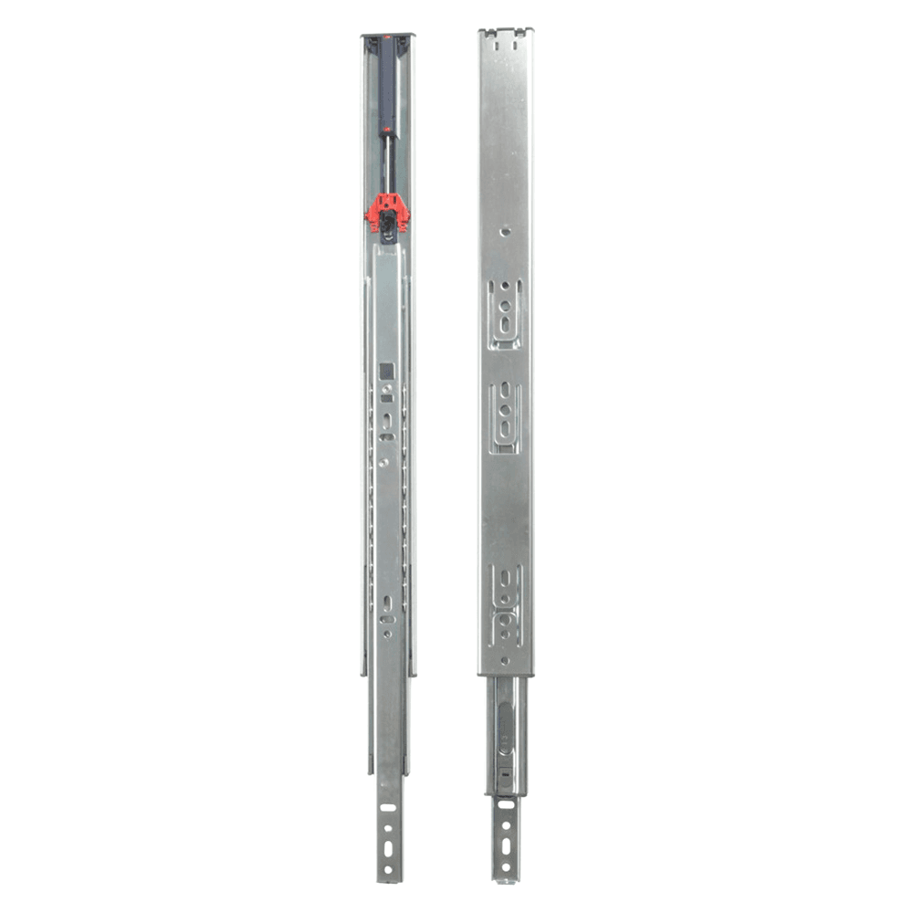 Knape And Vogt 4450 Drawer Slide, 65lb Capacity, Full Extension, Soft-Closing, Zinc