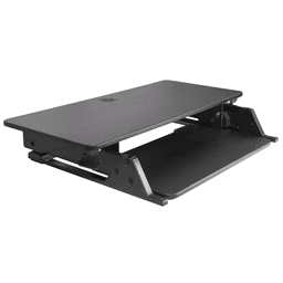 Tilting Keyboard Tray with Clip on Mouse Fence for Cable Management