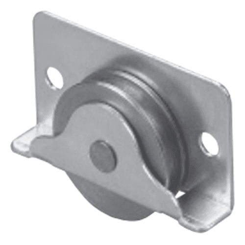 Heavy-duty ball-bearing sheave with side fastening plate by Knape And Vogt